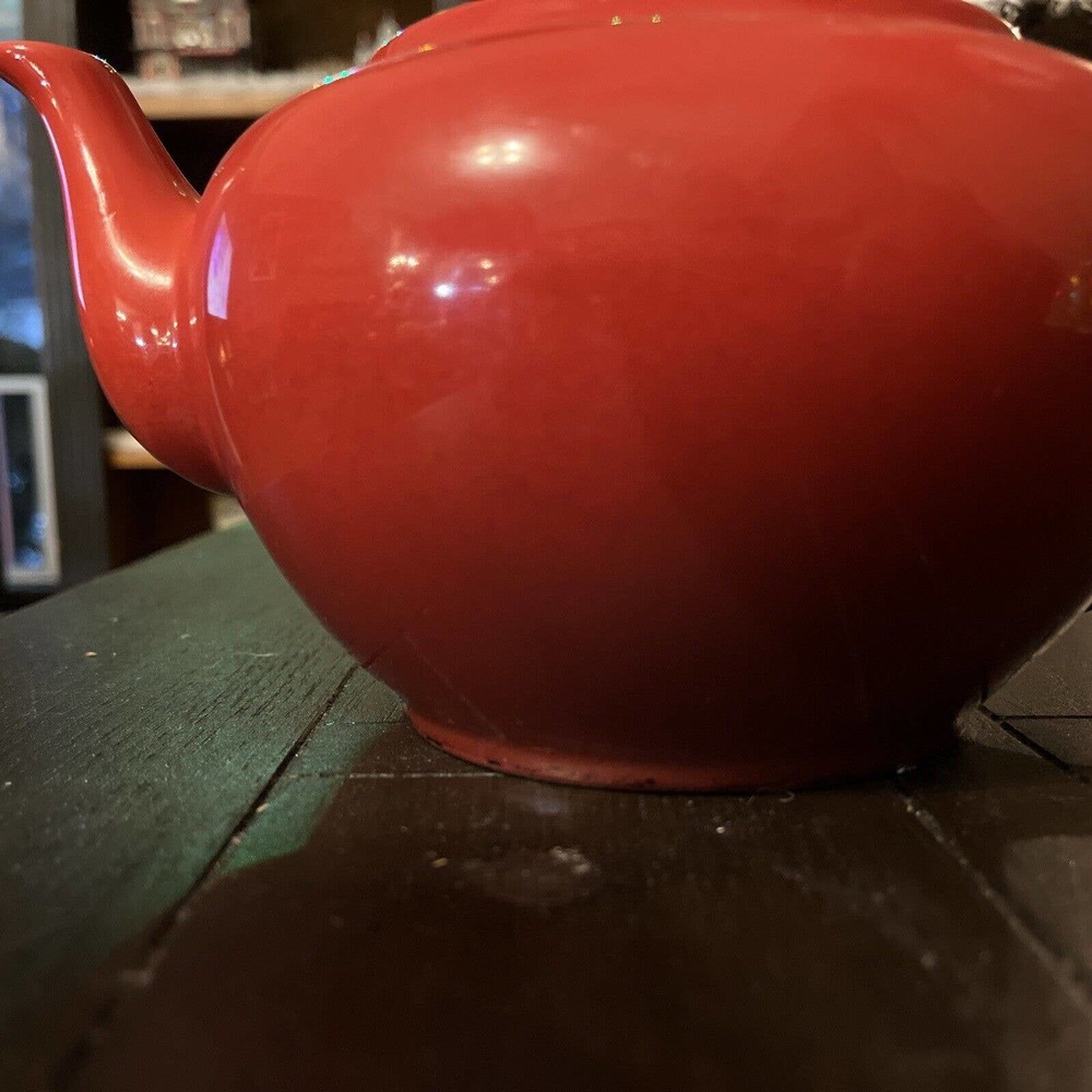 LE CREUSET  VTG Red Teapot RARE EUC - Picture 7 of 12